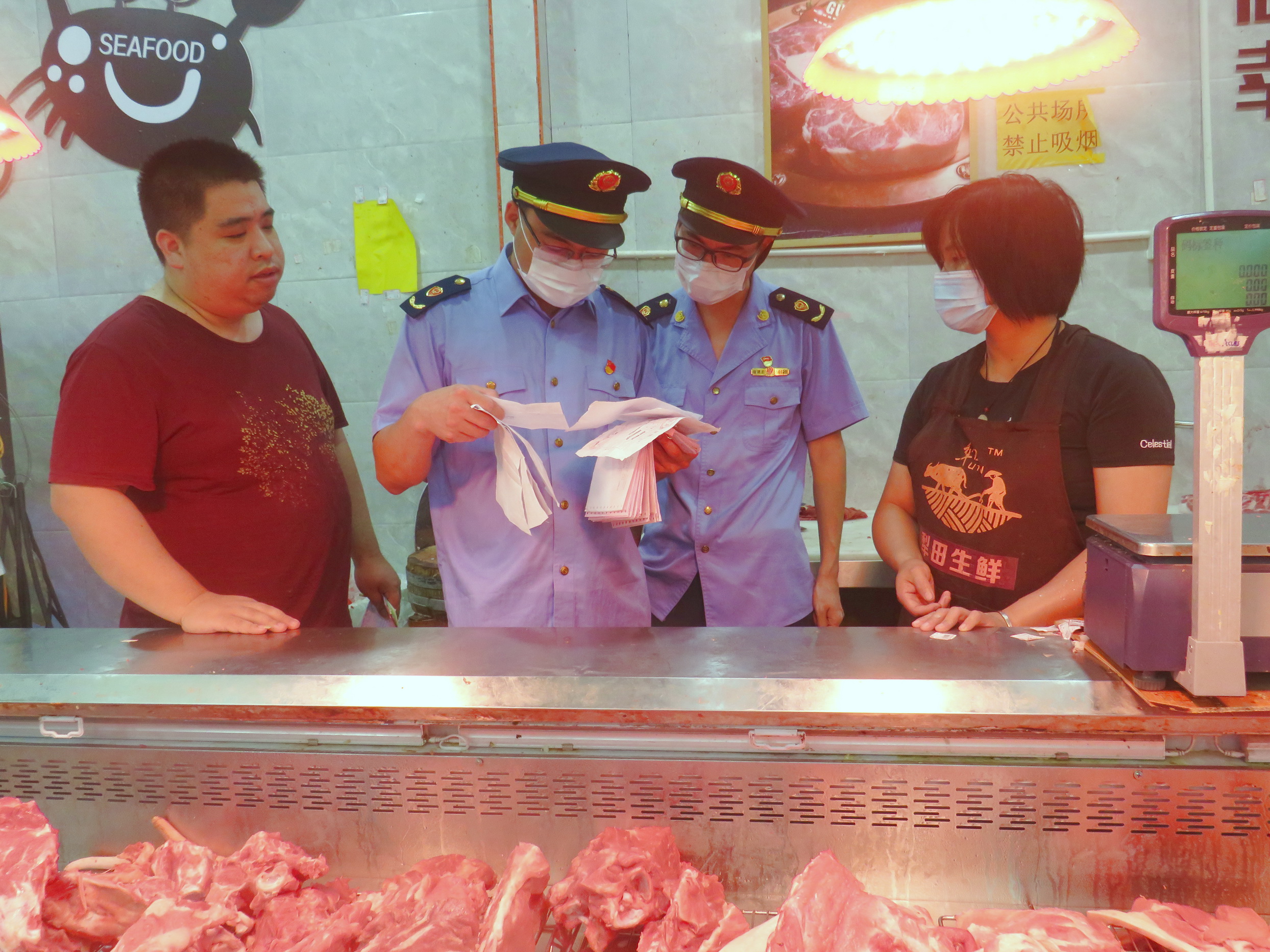 龙海：对辖区内猪肉市场进行专项检查